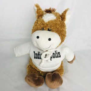 Creature Comforts Horse Plush 10 " Sitting Horse Colt Brown Stuffed Animal Toy